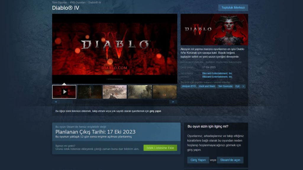 Uzun süren bekleyiş son buldu: Diablo IV’ün Steam’de çıkacağı tarih  belli oldu 1.Resim