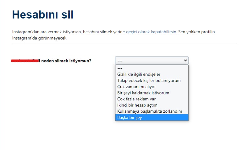 Instagram hesap nasıl dondurulur? 2024 Instagram hesabı dondurma ve kalıcı silme 5.Resim