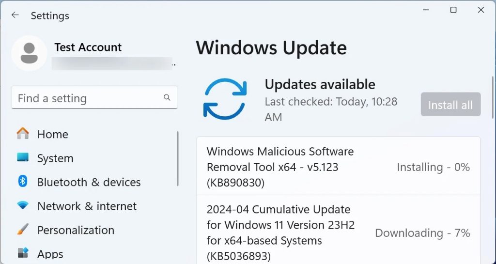 Moment 5 aktif edildi: Windows 11 KB5036893 güncellemesi çıktı 1.Resim