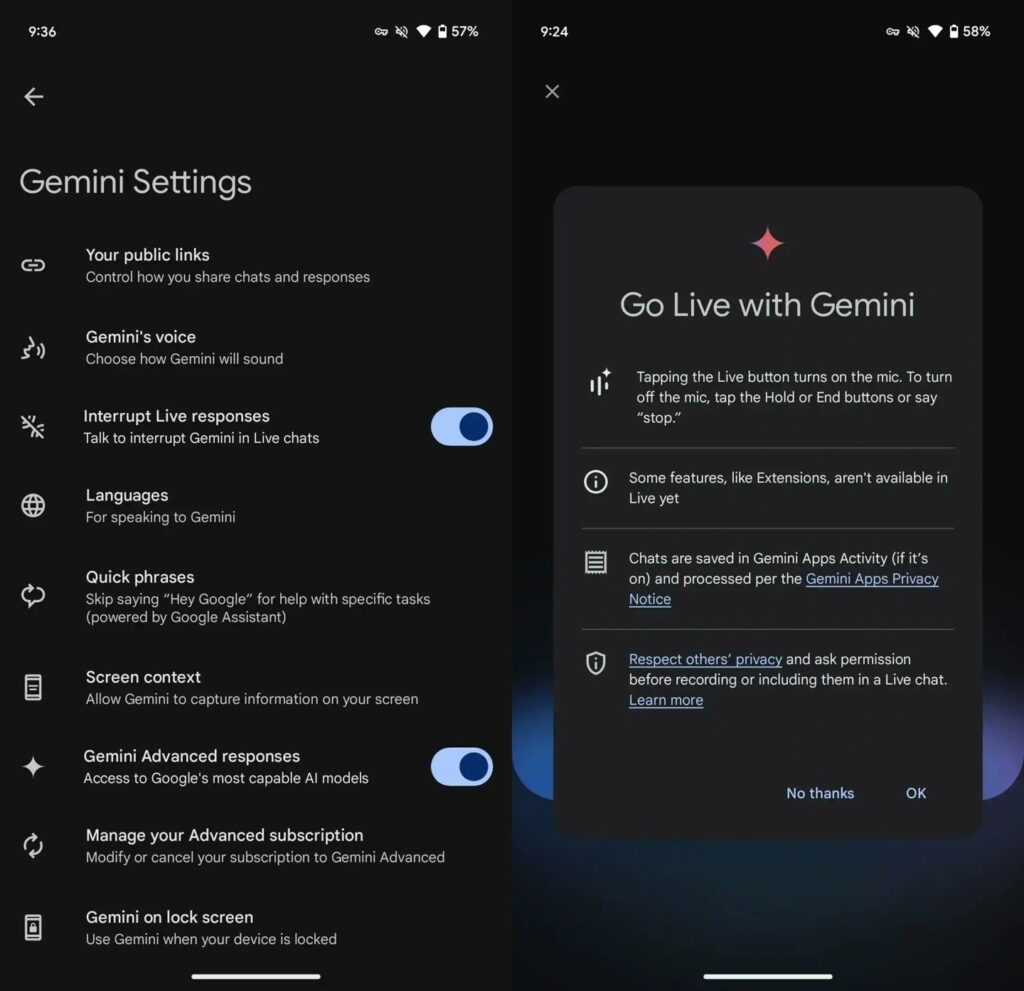 Google Gemini Live tüm Android cihazlar için kullanıma sunuldu: Sesli görüşmeler yapılabiliyor 1.Resim