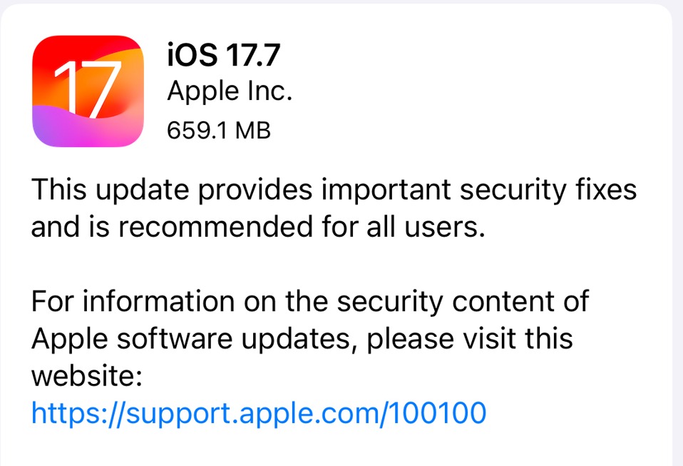 iOS 17.7 güncellemesi ile gelen yenilikler: iOS 18 yüklemek istemeyenlere yeni güncelleme 1.Resim