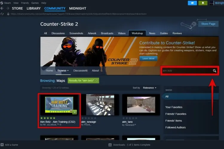 CS2 Atölye Haritaları Nasıl Oluşturulur? Counter Strike 2’de Özel Atölye Haritasında Oynama 2.Resim