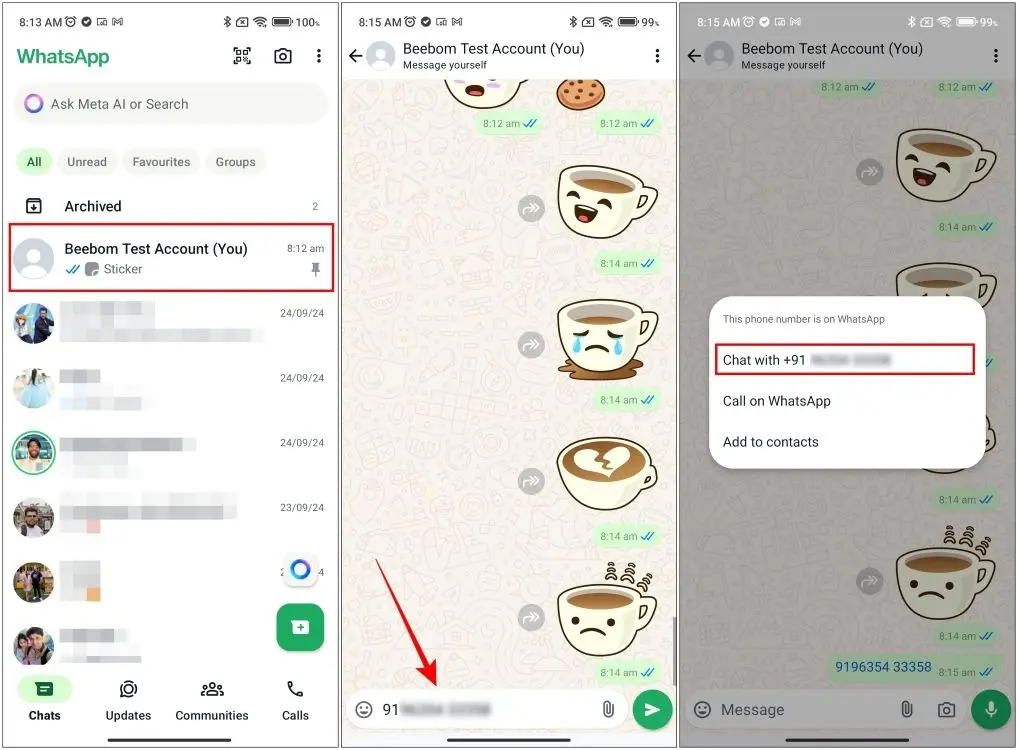 Telefon numarası kaydetmeden WhatsApp mesajı nasıl gönderilir? 1.Resim