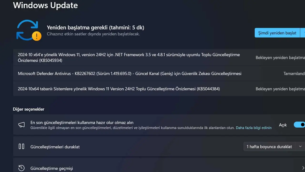 Windows 11 24H2&#8217;nin Sorunları Giderildi: KB5044384 Güncellemesi Yayınlandı! İşte Öne Çıkan Yenilikler 1.Resim