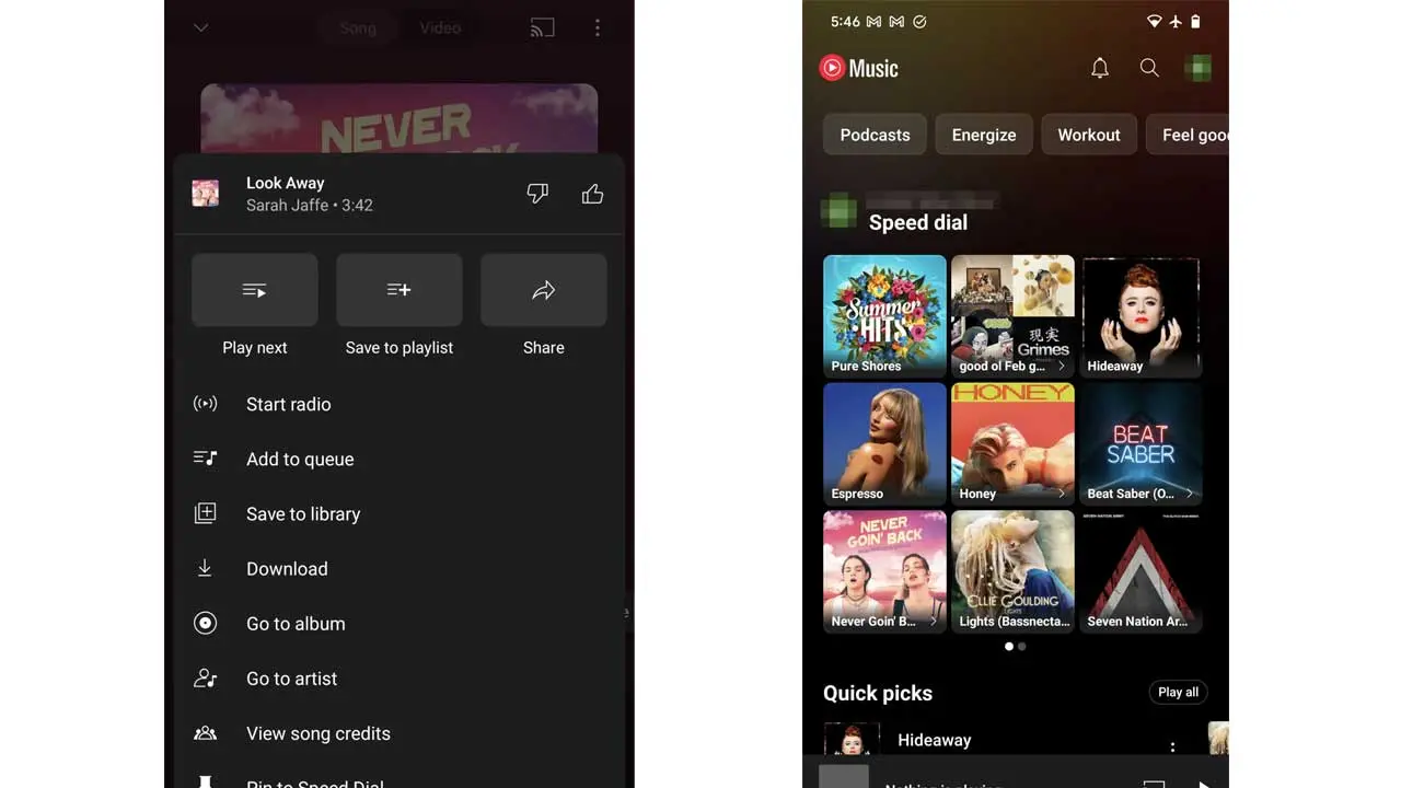 YouTube Music için kaldırılan özellik geri döndü: ‘Hızlı Arama’ favori müziklere geldi 2.Resim