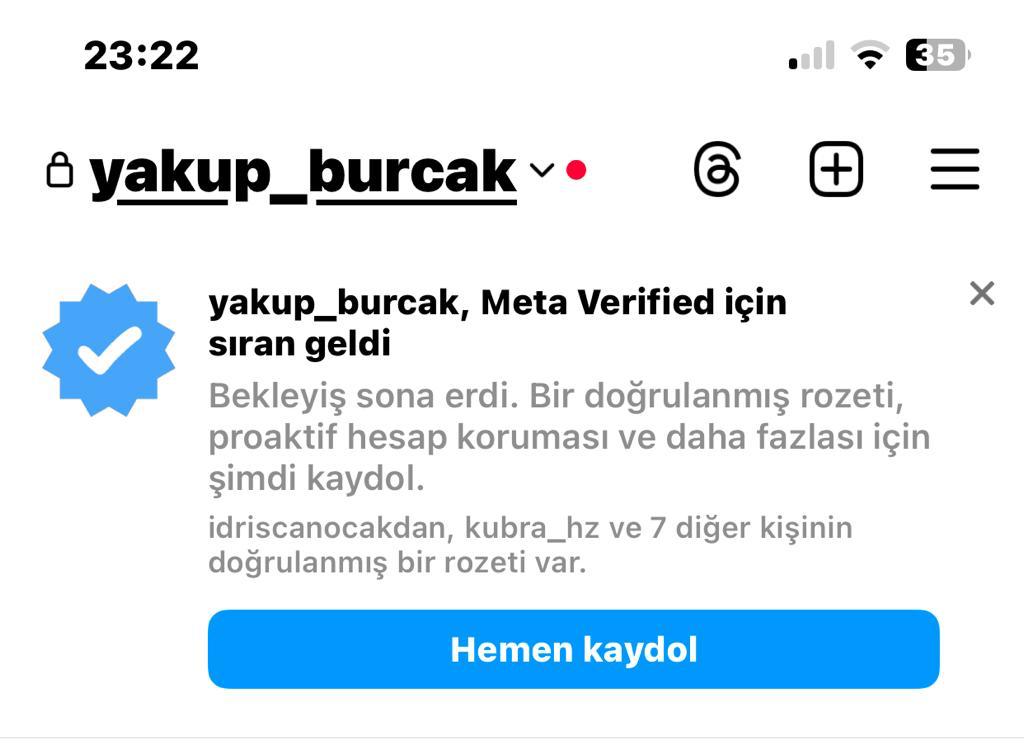 meta verified türkiye